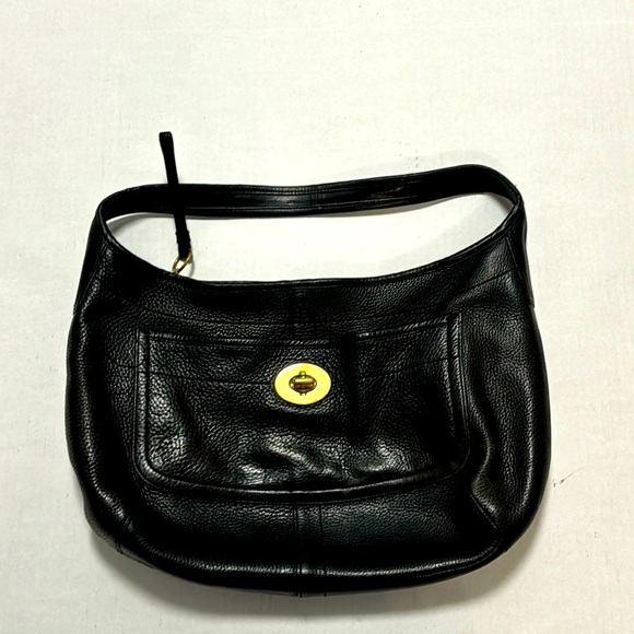 Coach Handbags - Rare Vintage Coach Ergo Hobo Pebbled Leather Shoulder Bag 11613 Turn Lock Black